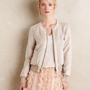 Anthro Hei Hei vegan suede lasercut bomber